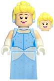 LEGO dis132 Cinderella - Bright Light Blue Dress, White Gloves